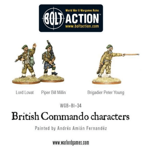 Commando characters (Lord Lovat, Piper Millin & Brigadier Young) - ZZGames.dk
