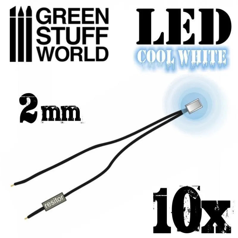 Cool White LED Lights - 2mm - ZZGames.dk