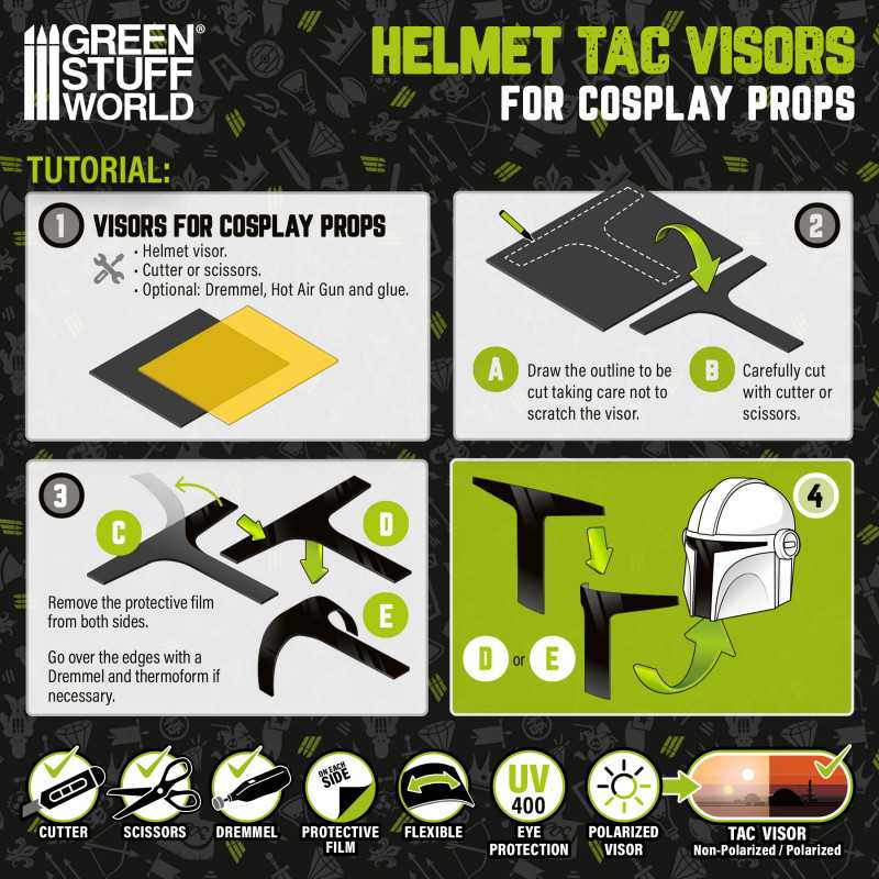 
                  
                    Cosplay Helmet TAC Visor - Yellow
                  
                
