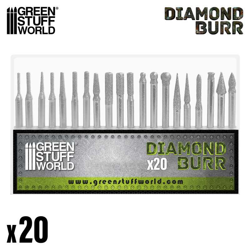 Diamond Burr Set with 20 tips