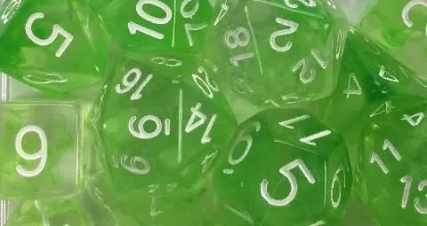 Diffusion Slime Green w/ White Numbers (7) - ZZGames.dk