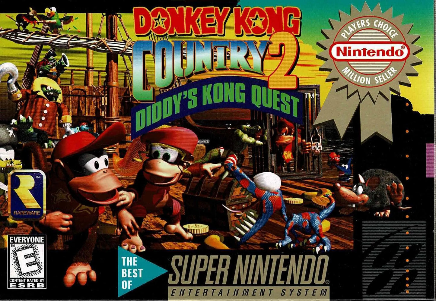 Donkey Kong Country 2 i æske (NTSC) - ZZGames.dk