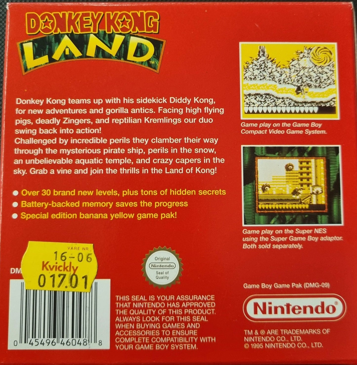 Donkey Kong Land i æske(Nintendo Classics) - ZZGames.dk