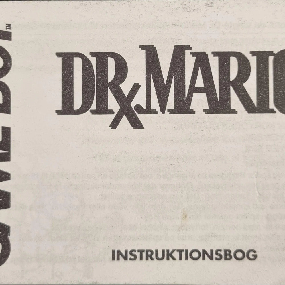 Dr. Mario manual - ZZGames.dk