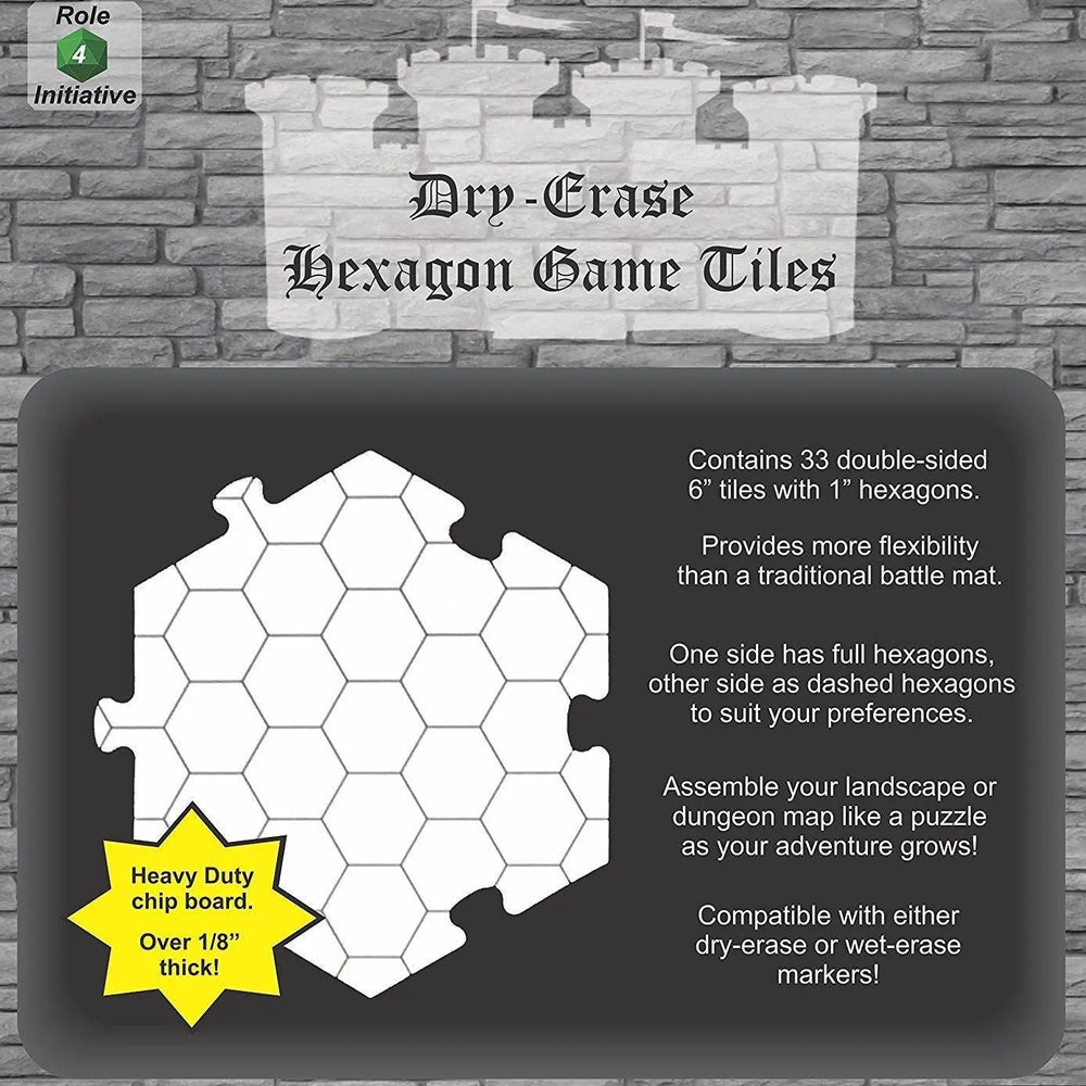 
                  
                    Dry-Erase Hexagon Game Tiles - White - ZZGames.dk
                  
                
