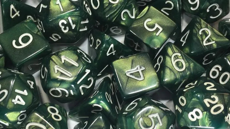 Emerald Dragon Shimmer w/ White Numbers (7) - ZZGames.dk