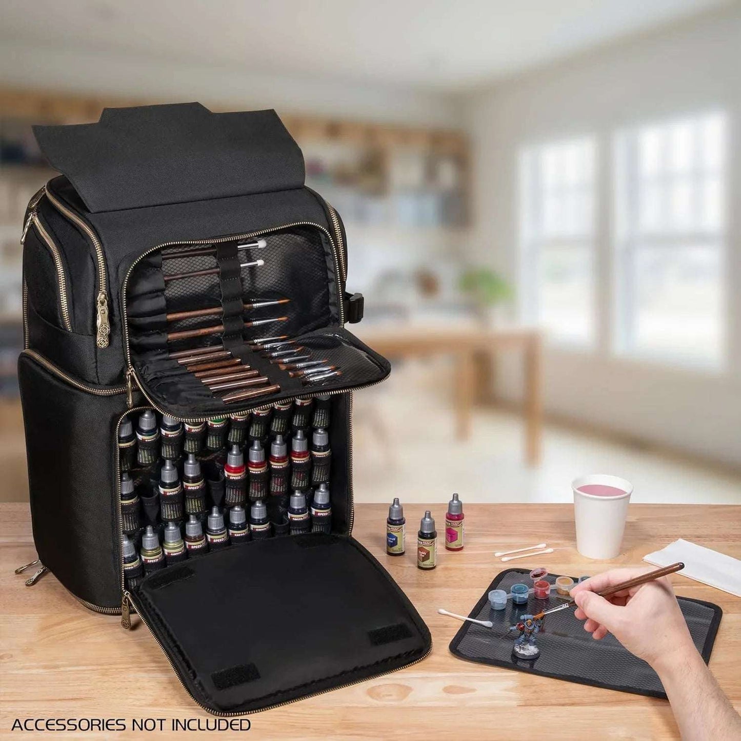 Miniature Painting Storage Backpack - Case for Minis, Paint, and Brushes