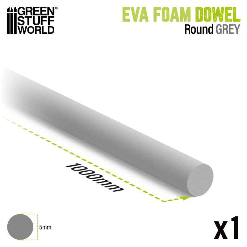 EVA foam dowels - Round 5mm