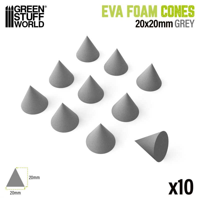 EVA foam cones 20mm (pack x10)