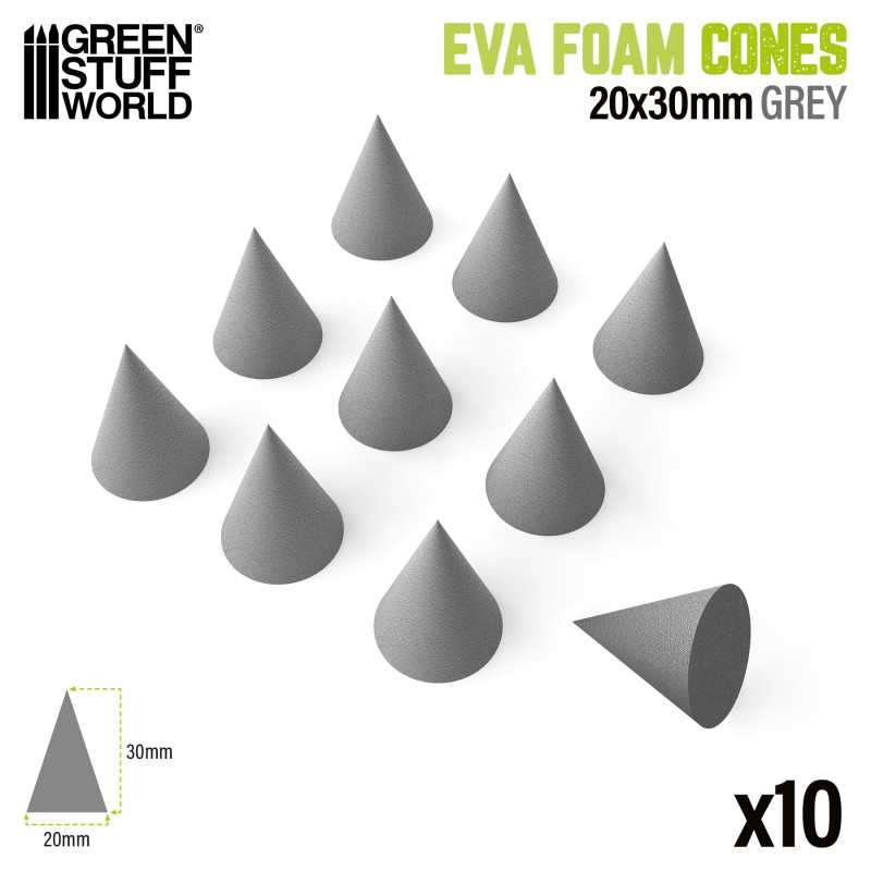 EVA foam cones 30mm (pack x10)