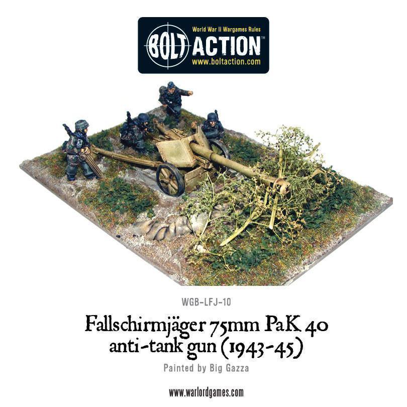 Fallschirmjager 75mm PaK 40 Anti-tank Gun - ZZGames.dk