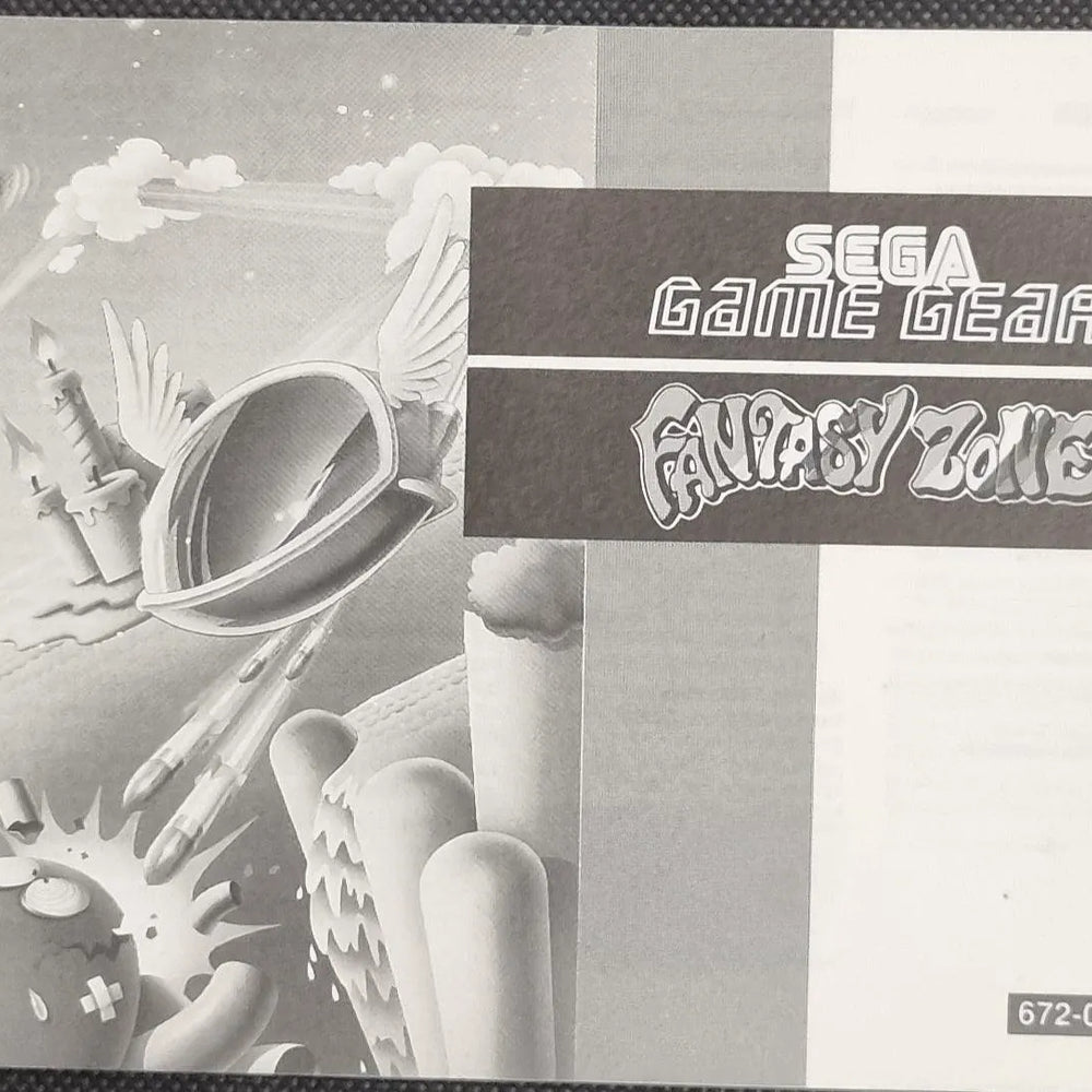 Fantasy Zone manual - ZZGames.dk