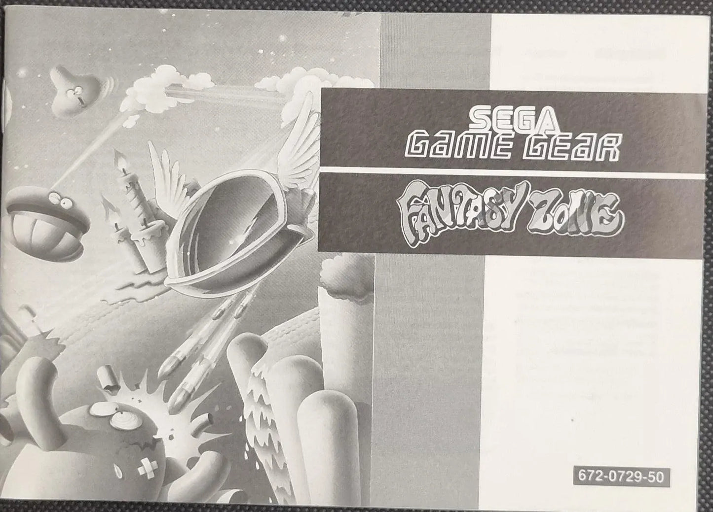 Fantasy Zone manual - ZZGames.dk