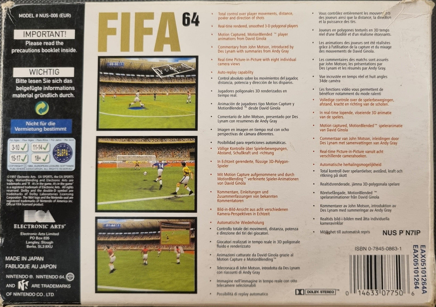 Fifa 64 i æske (kosmetiske fejl) - ZZGames.dk