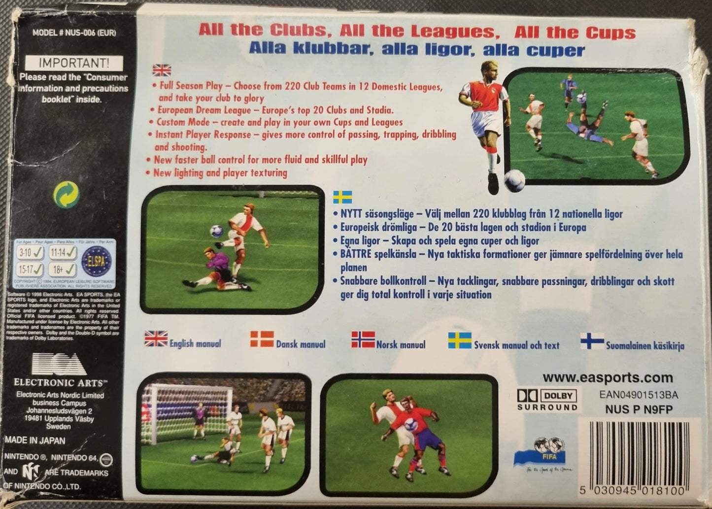 Fifa 99 i æske (u. manual) (kosmetiske fejl) - ZZGames.dk