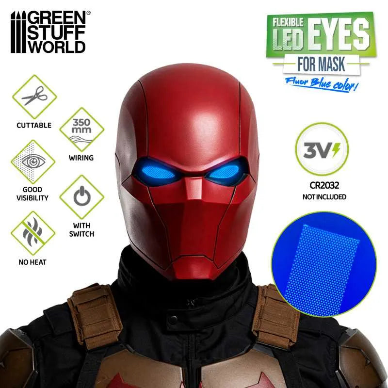 Flexible LED eyes for mask - Blue