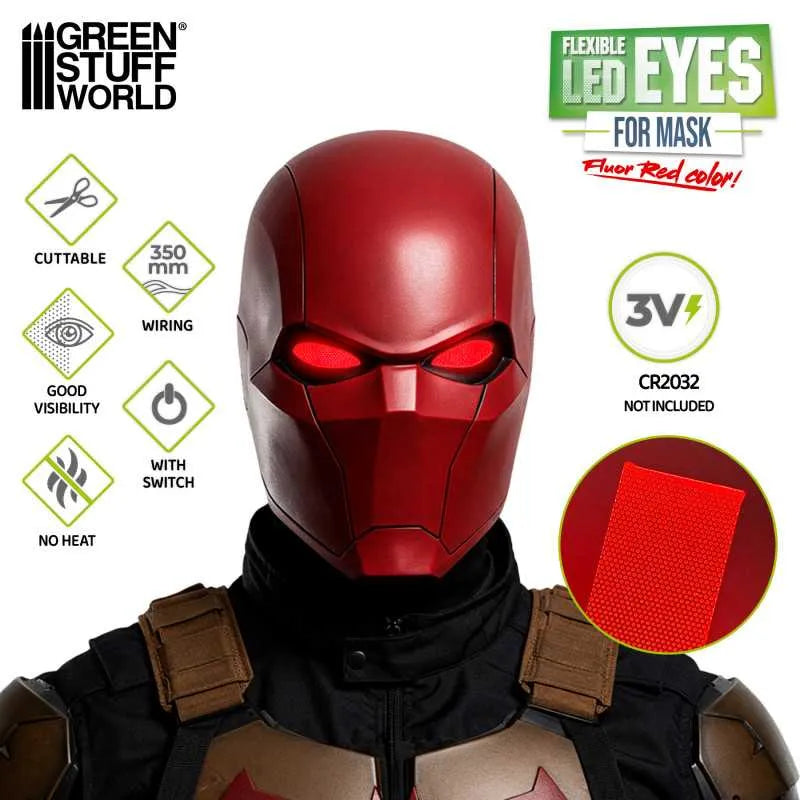 Flexible LED eyes for mask - Red