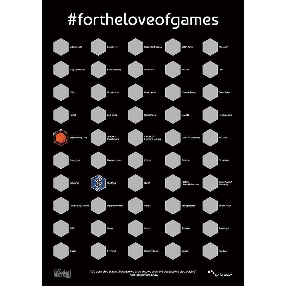'For The Love Of Games' plakat - ZZGames.dk