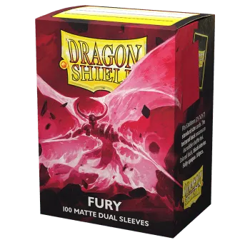 Dragon Shield Dual Matte Sleeves - Fury 'Alaric, Crimson King' (100 Sleeves) - ZZGames.dk