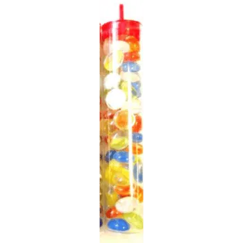 Gaming Glass Stones in Tube - Assorted Catseye (40) - ZZGames.dk