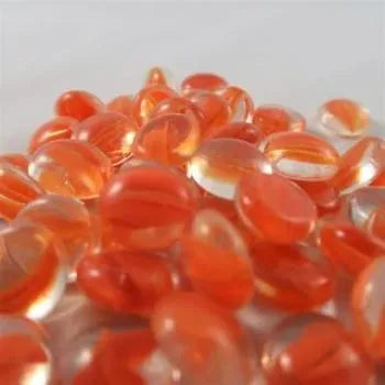 Gaming Glass Stones in Tube - Catseye Orange (40) - ZZGames.dk