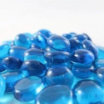 Gaming Glass Stones in Tube - Crystal Aqua (40) - ZZGames.dk