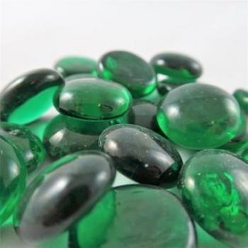 Gaming Glass Stones in Tube - Crystal Dark Green (40) - ZZGames.dk