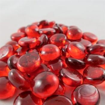 Gaming Glass Stones in Tube - Crystal Red (40) - ZZGames.dk