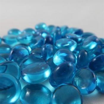 Gaming Glass Stones in Tube - Light Blue (40) - ZZGames.dk