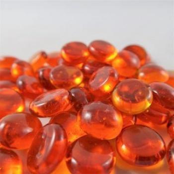 Gaming Glass Stones in Tube - Orange (40) - ZZGames.dk