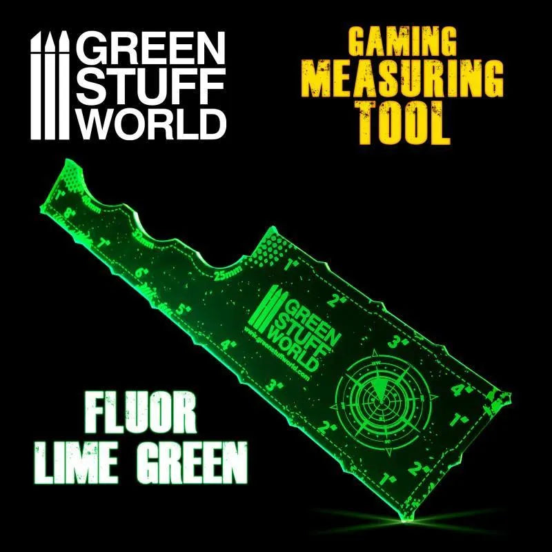 Gaming Measuring Tool - FLUOR GREEN 8 inches - ZZGames.dk
