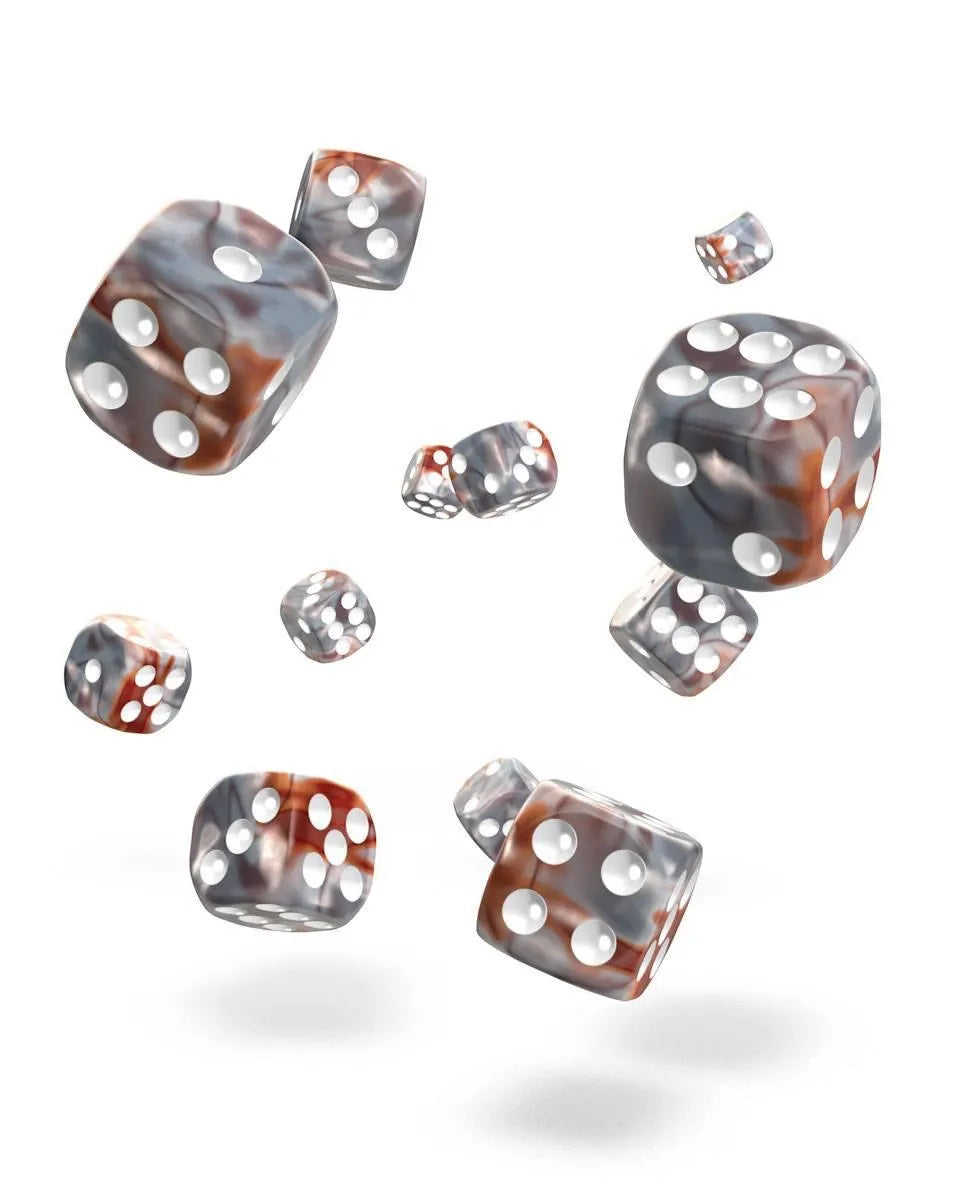 GEMIDICE: Silver-Rust 12mm (36 pcs) - ZZGames.dk