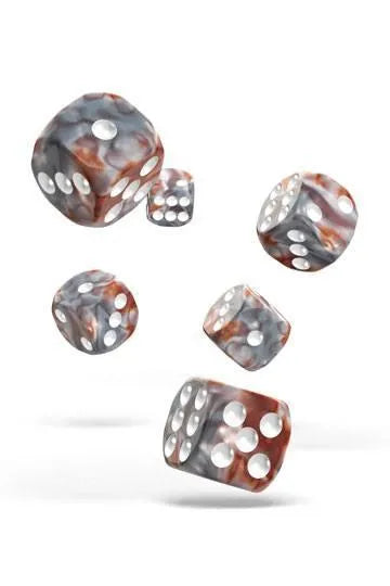 GEMIDICE: Silver-Rust 16mm (12 pcs) - ZZGames.dk
