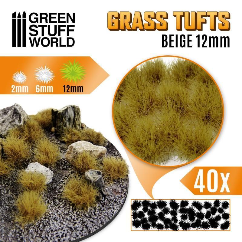 Grass TUFTs 12mm - BEIGE x40 - ZZGames.dk