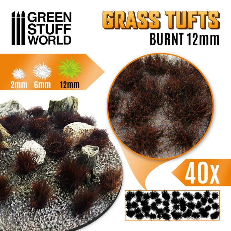Grass TUFTS - 12mm self-adhesive - BURNT - ZZGames.dk