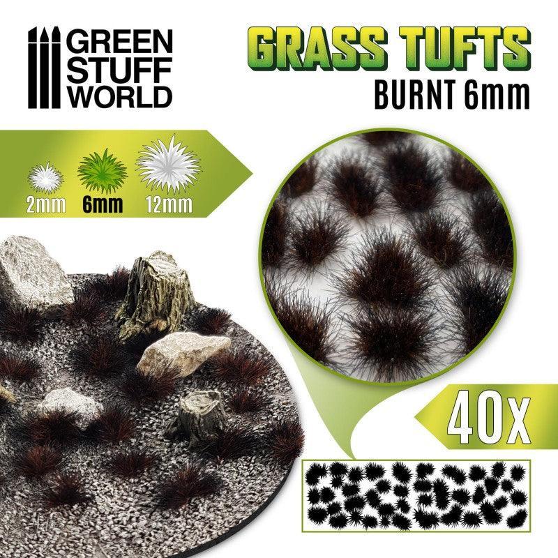 Grass TUFTS - 6mm self-adhesive - BURNT - ZZGames.dk
