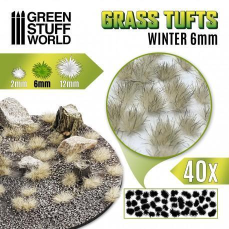 Grass TUFTs 6mm - WINTER x40 - ZZGames.dk