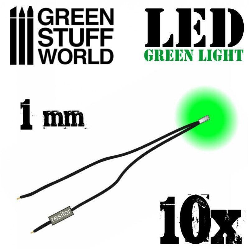 Green LED Lights - 1mm - ZZGames.dk