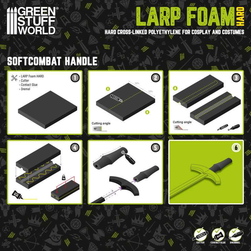 
                  
                    Hard LARP Foam 20mm for Sword Cross-Guard
                  
                