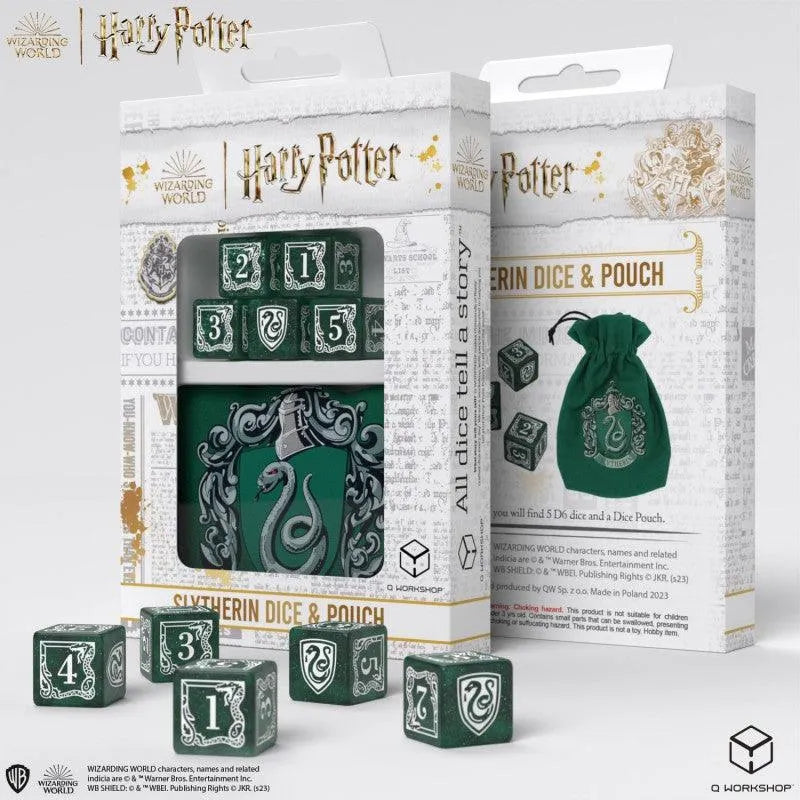 Harry Potter - Slytherin Dice & Pouch - ZZGames.dk