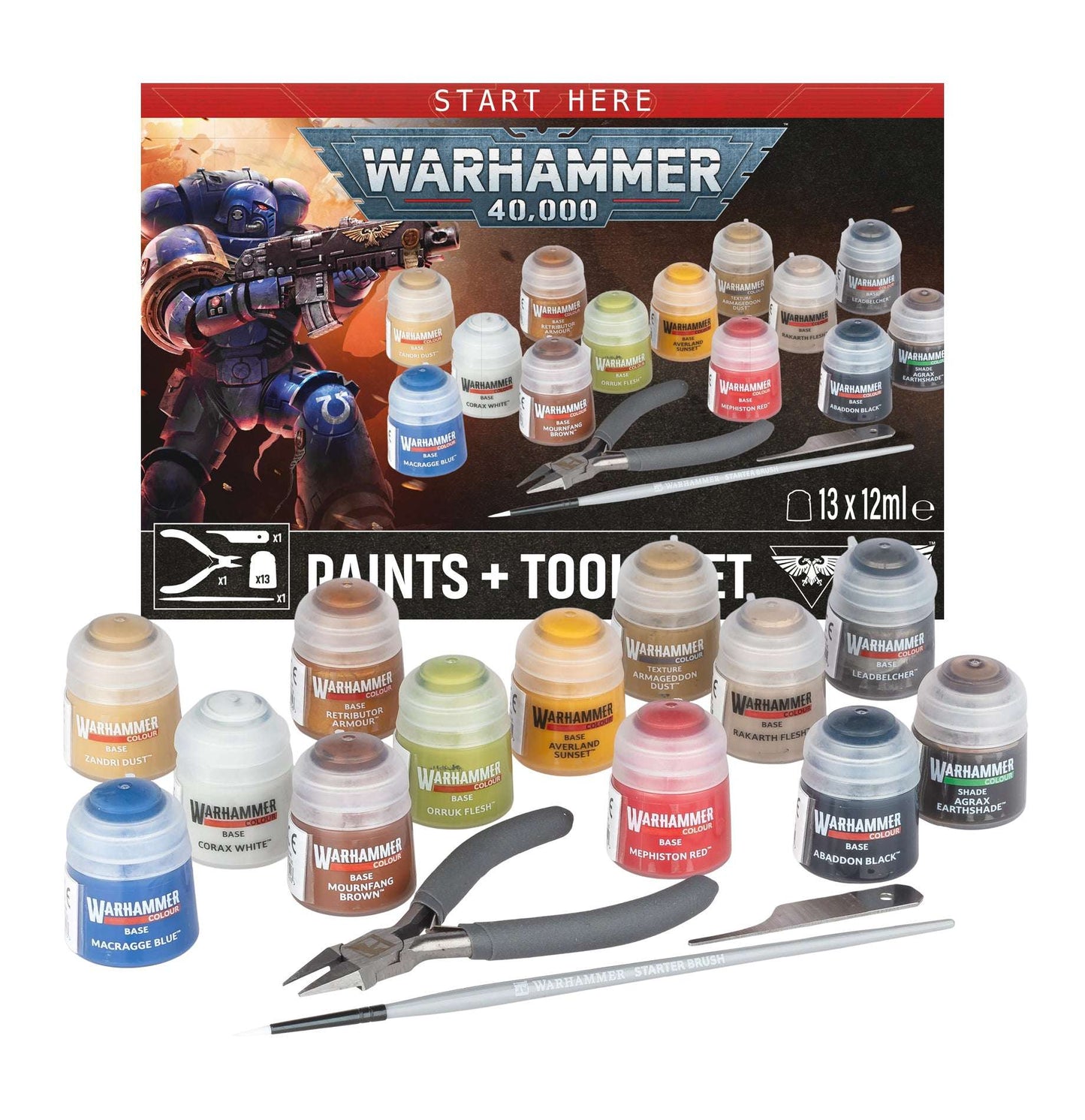 Warhammer 40,000: Paint + Tools Set