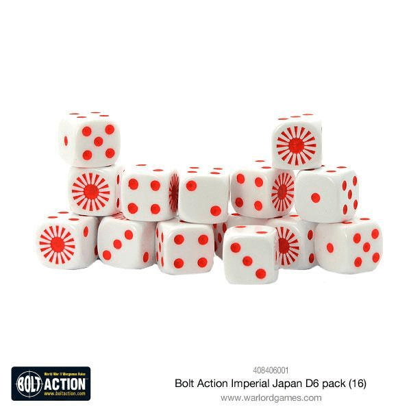 Imperial Japanese D6 Dice (16) - ZZGames.dk