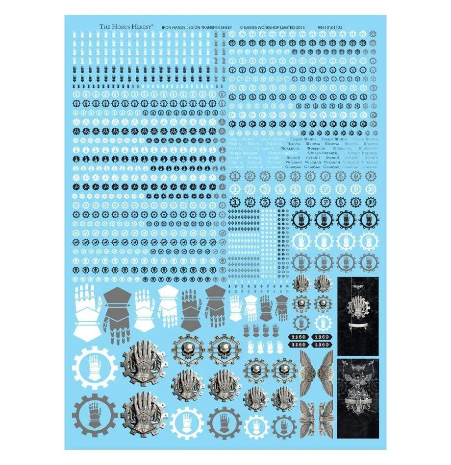 IRON HANDS LEGION TRANSFER SHEET - ZZGames.dk