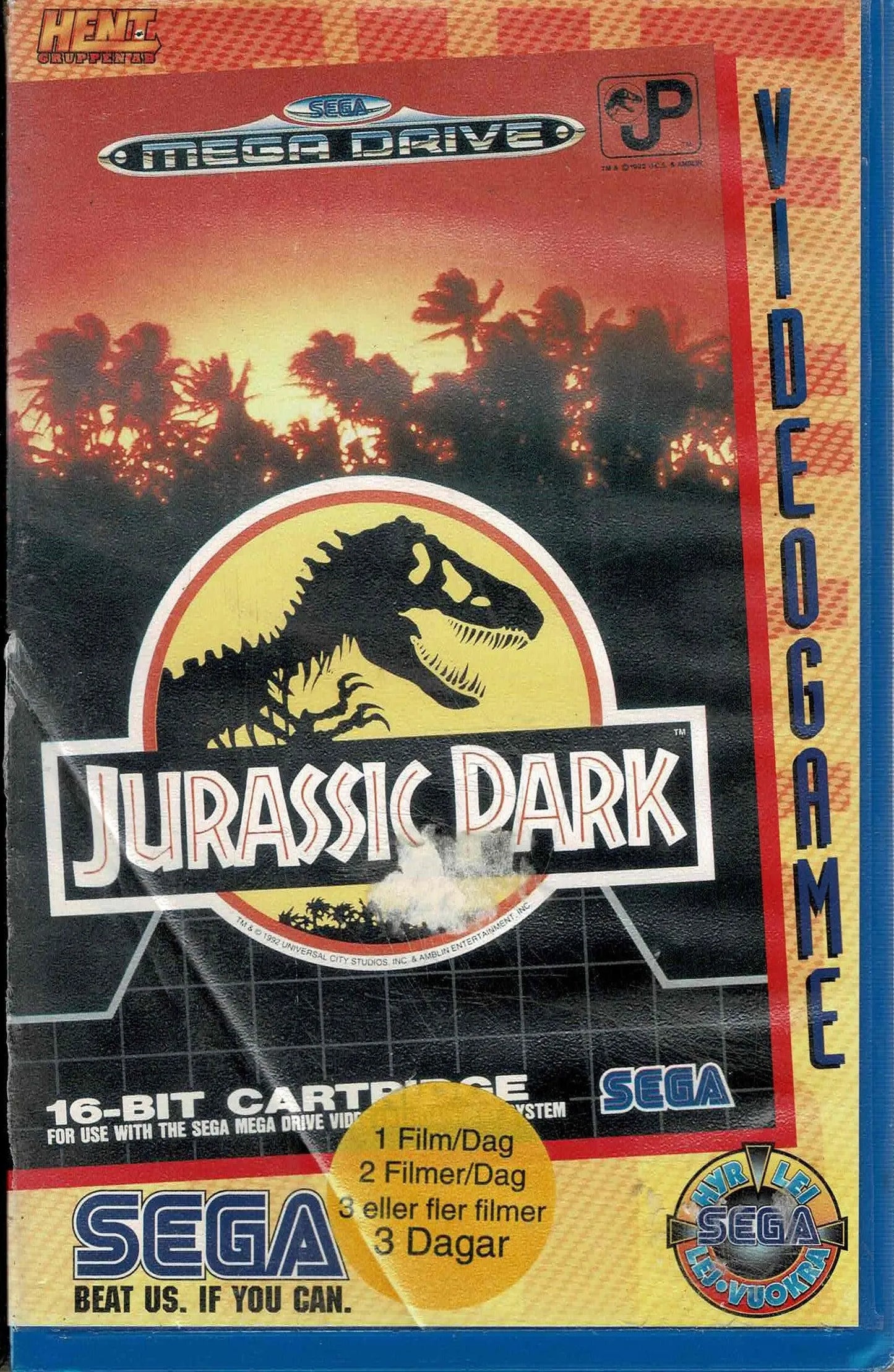 Jurassic Park Udlejningsæske (slidt æske) - ZZGames.dk