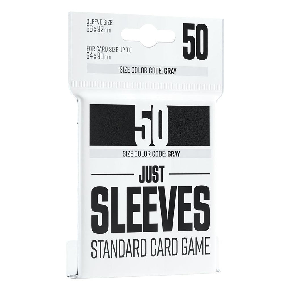 JUST SLEEVES - STANDARD CARD GAME BLACK (66x92mm) - ZZGames.dk