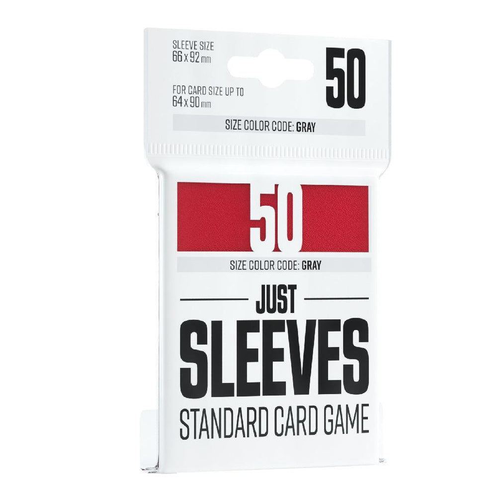 JUST SLEEVES - STANDARD CARD GAME RED (66x92mm) - ZZGames.dk