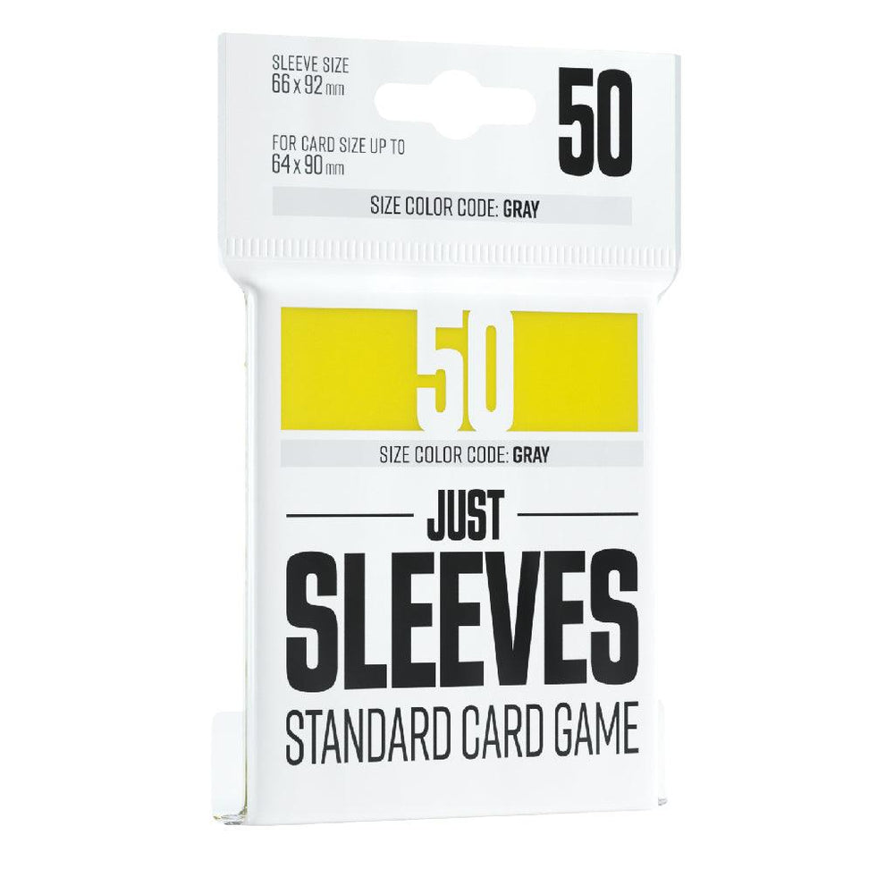 JUST SLEEVES - STANDARD CARD GAME YELLOW (66x92mm) - ZZGames.dk
