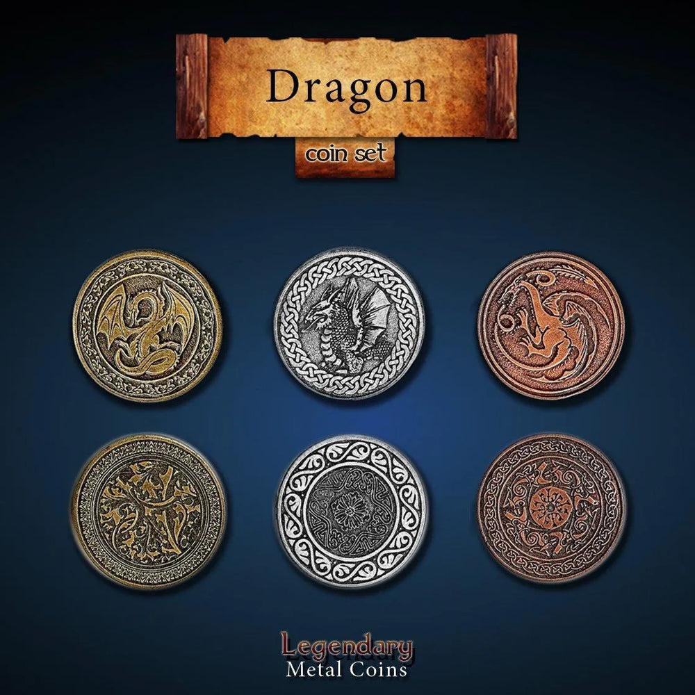 Legendary Metal Coins: Dragon - ZZGames.dk