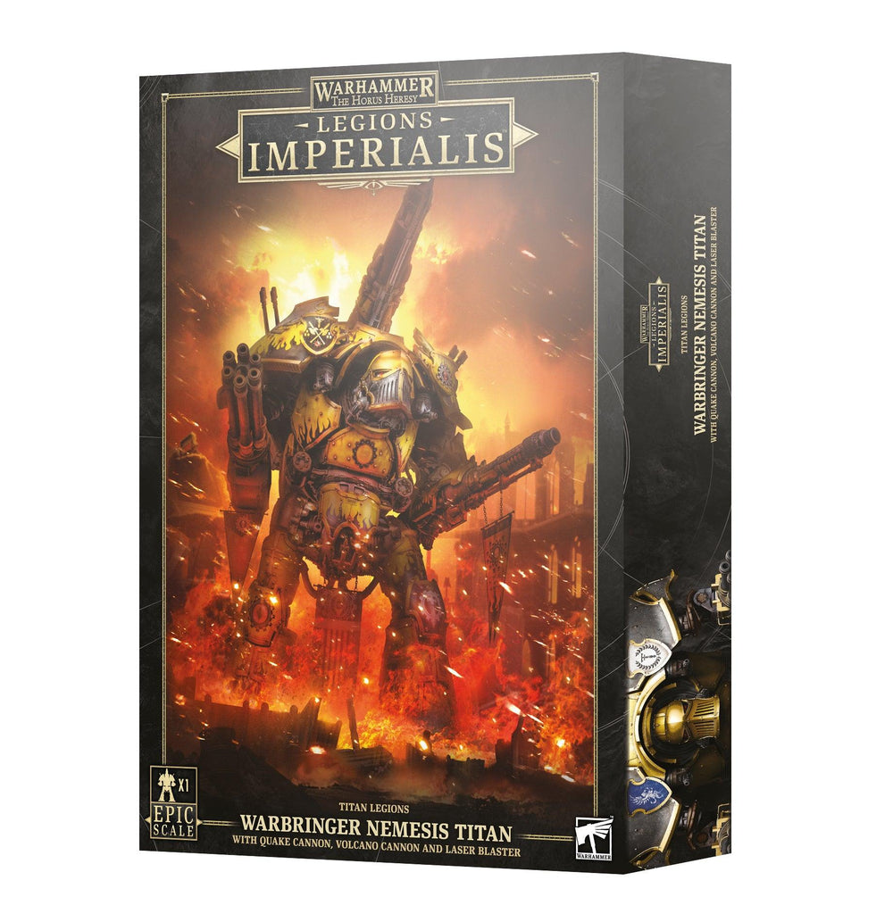 LEGIONS IMPERIALIS: WARBRINGER NEMESIS TITAN WITH QUAKE CANNON, VOLCANO CANNON AND LASER BLASTER - ZZGames.dk