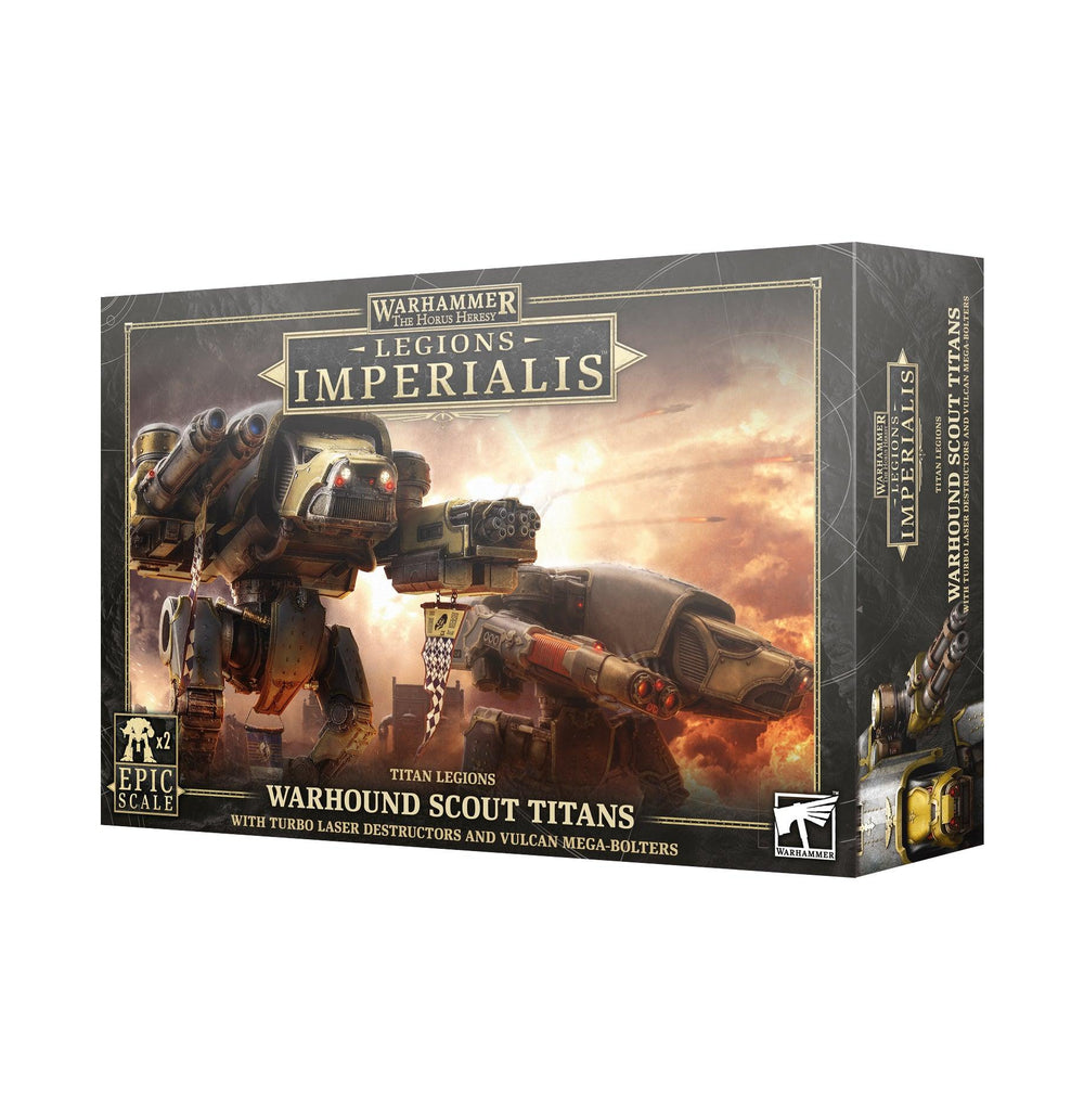 LEGIONS IMPERIALIS: WARHOUND SCOUT TITANS WITH TURBO LASER DESTRUCTORS AND VULCAN MEGA-BOLTERS - ZZGames.dk
